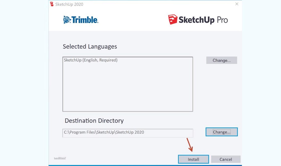 Giải nén file SketchUp 2020 Full Crack