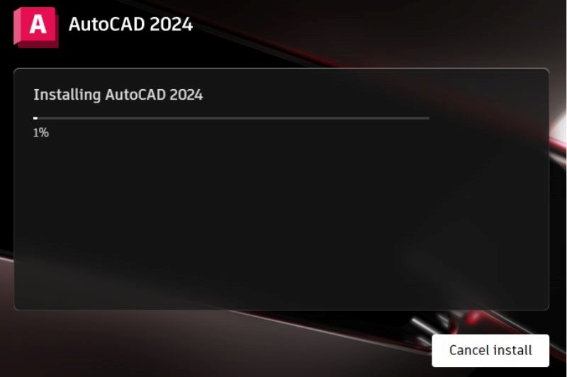 Phần mềm cài đặt Autocad 2024 Full Crack hoàn tất