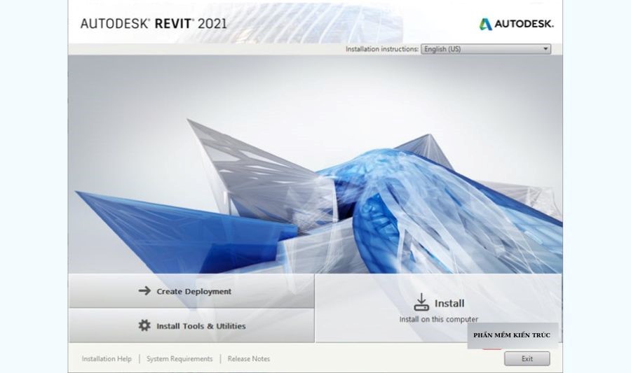 Để cài đặt Revit 2021 Full Crack nhấn vào “Install”.