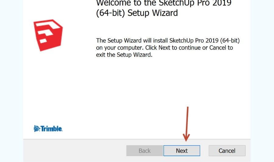 Giải nén File và chạy File ‘Setup.exe’ để bắt cài đặt SketchUp 2019 Full Crack